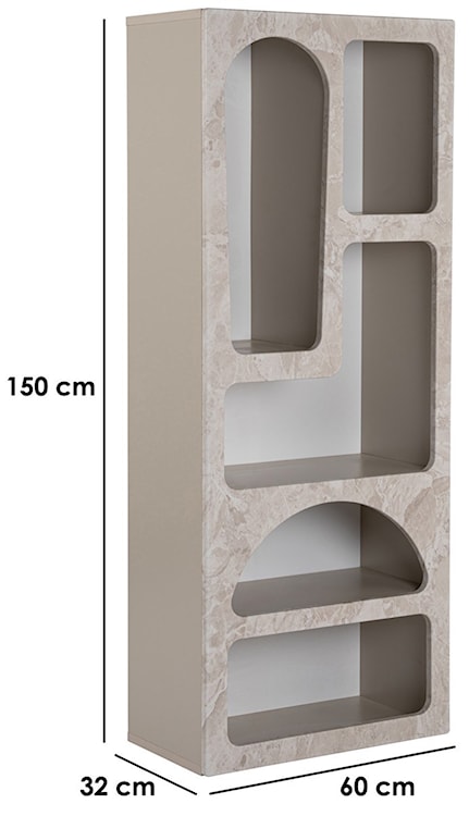 Regał wysoki Advilis 150 cm trawertyn  - zdjęcie 6