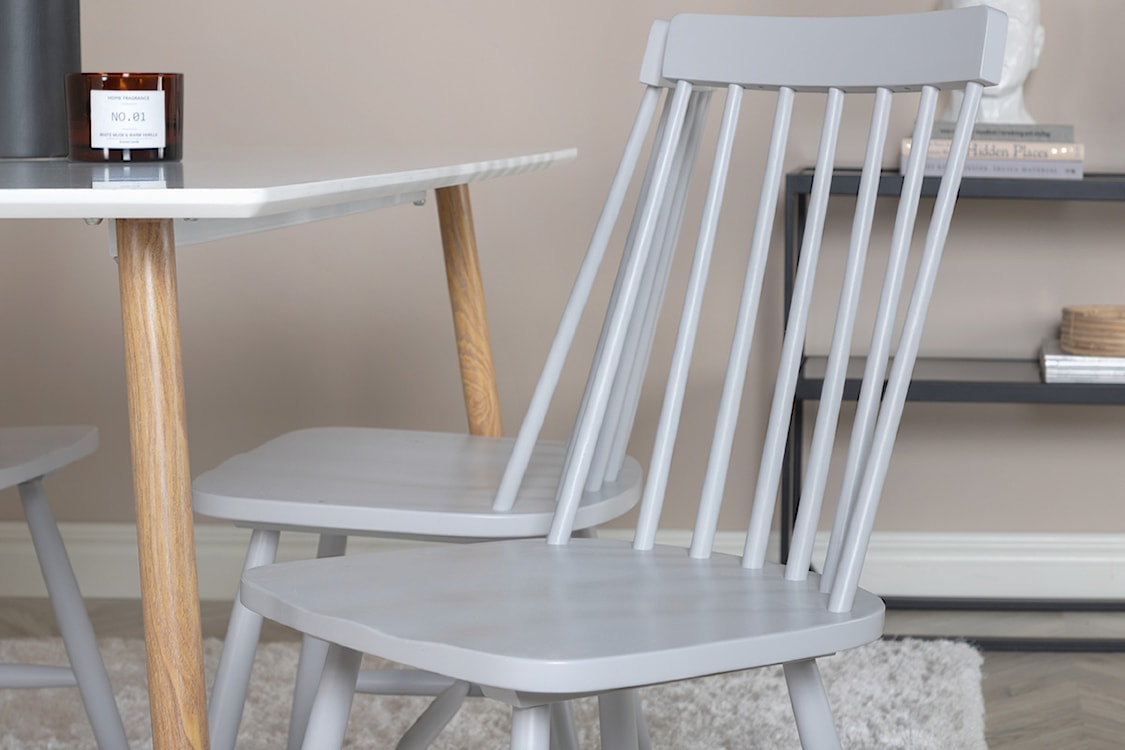 Krzesło drewniane Mowelly szare  - zdjęcie 3