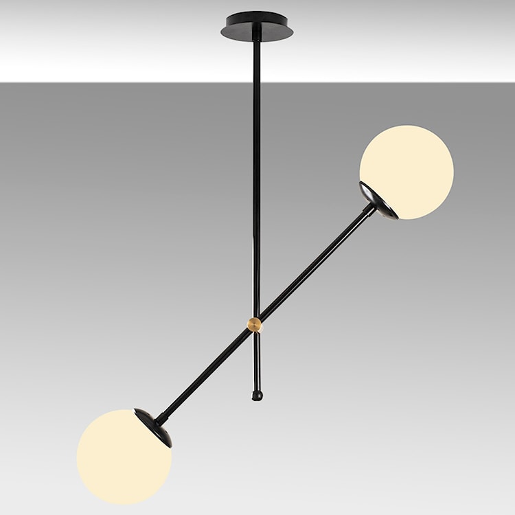 Lampa sufitowa Berehinya x2 kula średnica 15 cm czarna  - zdjęcie 5