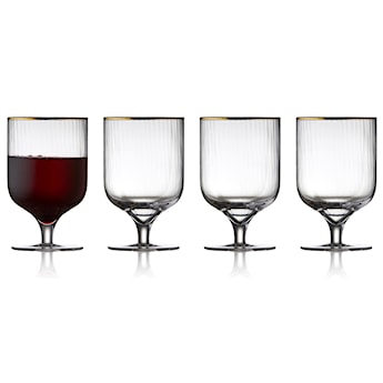 Zestaw 4 kieliszków do wina Palermo 300 ml złote