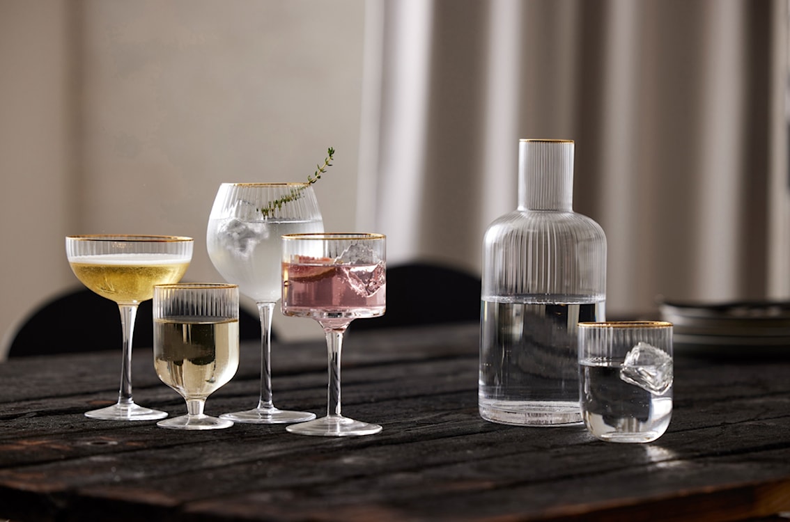 Zestaw 4 kieliszków do ginu Palermo 320 ml złote  - zdjęcie 9