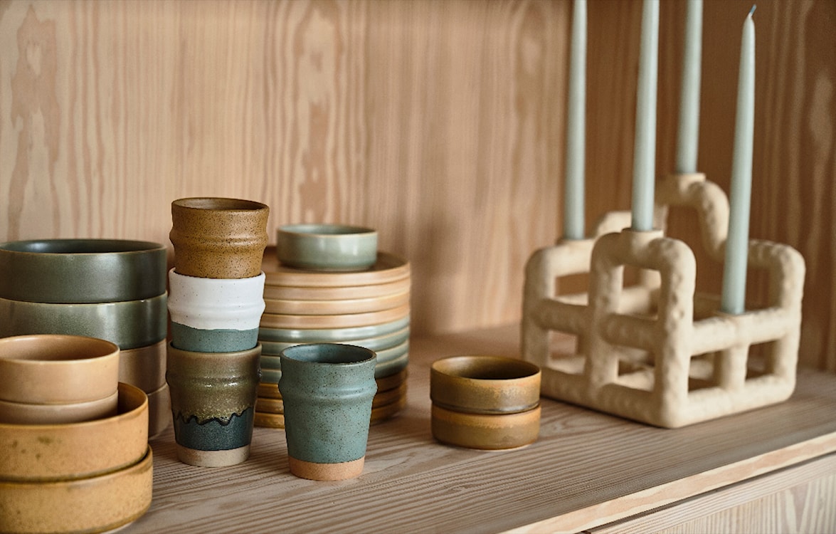 Zestaw 2 talerzy porcelanowych Fjord 21 cm kremowe  - zdjęcie 5