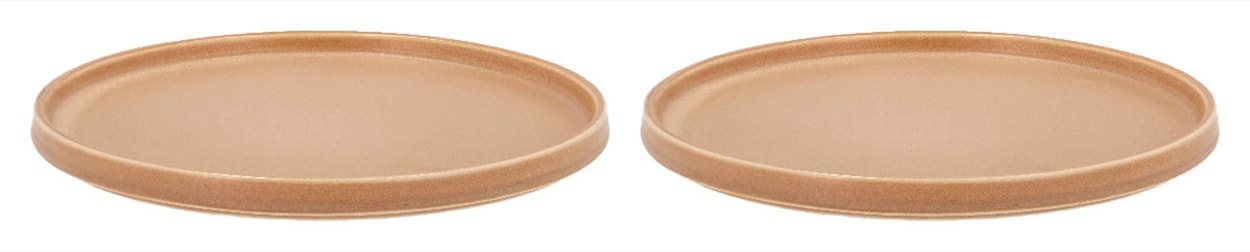 Zestaw 2 talerzy porcelanowych Fjord 21 cm kremowe 