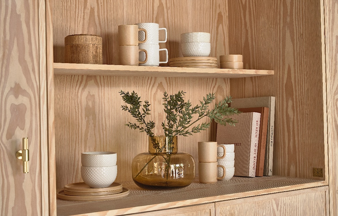 Zestaw 2 talerzy porcelanowych Fjord 21 cm kremowe  - zdjęcie 12