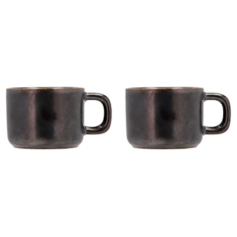 Zestaw 2 kubków do espresso Fjord 100 ml czarne