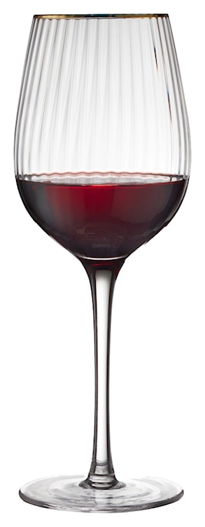 Zestaw 4 kieliszków do czerwonego wina Palermo 400 ml złote  - zdjęcie 8
