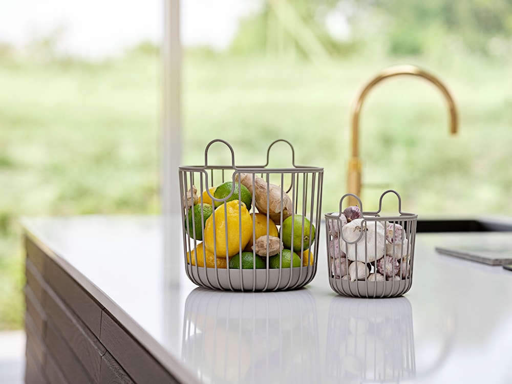 Kosz do przechowywania Inu 20x20 cm taupe  - zdjęcie 2