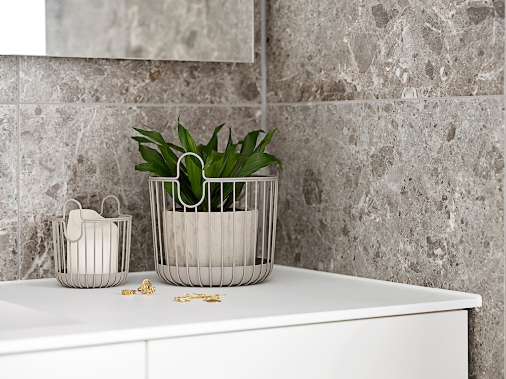 Kosz do przechowywania Inu 20x20 cm taupe  - zdjęcie 3