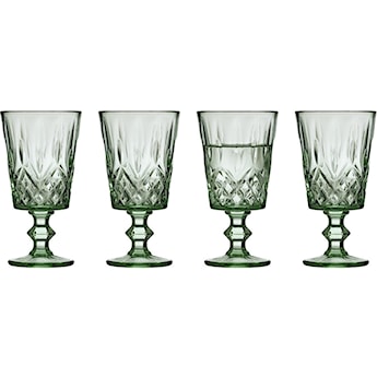Zestaw 4 kieliszków do wina Sorrento 290 ml zielone