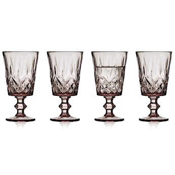 Zestaw 4 kieliszków do wina Sorrento 290 ml różowe