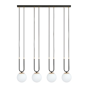 Lampa wisząca Greerlan x4 czarno-biała