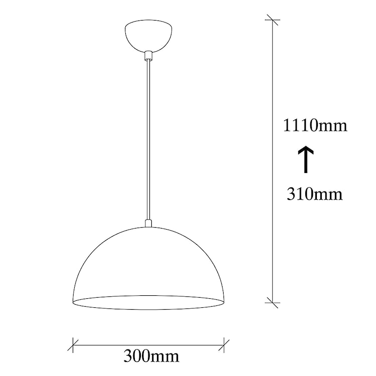 Lampa wisząca Theyro półokrągła średnica 30 cm srebrna  - zdjęcie 5