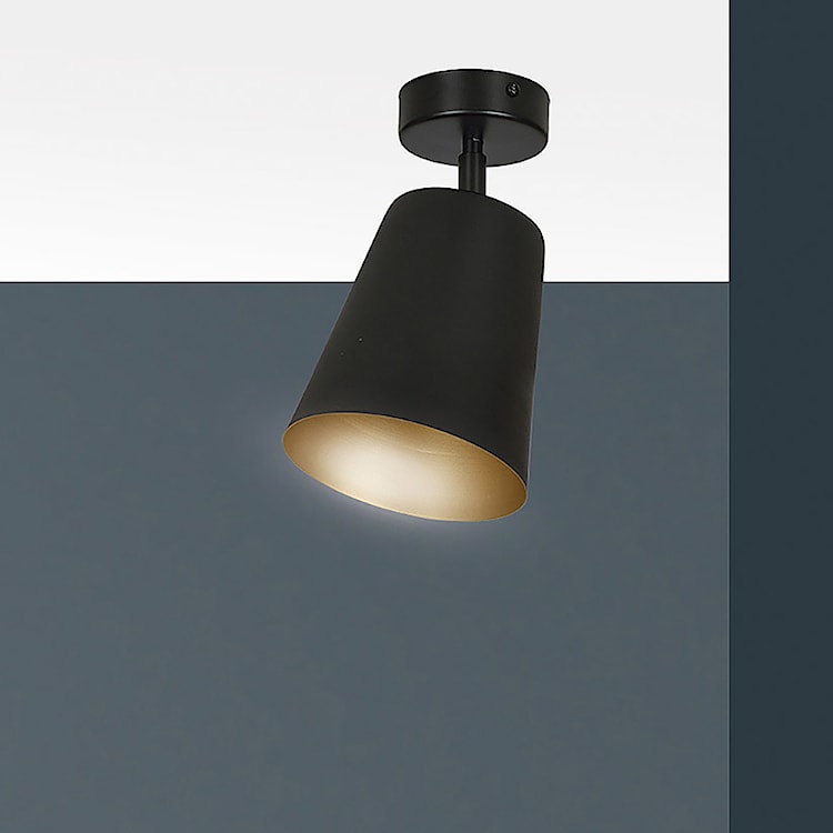 Lampa sufitowa Lanciano czarna ze złotym wnętrzem  - zdjęcie 3
