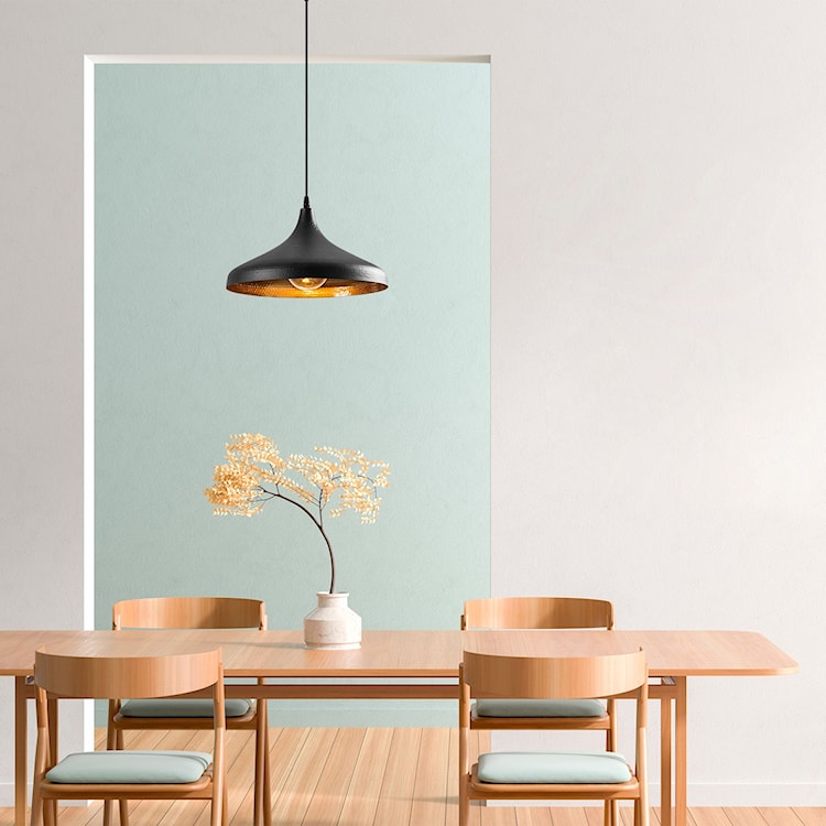 Lampa wisząca Haliness średnica 36 cm czarna  - zdjęcie 2