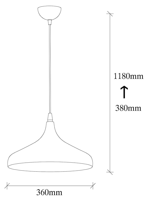 Lampa wisząca Haliness średnica 36 cm czarna  - zdjęcie 6