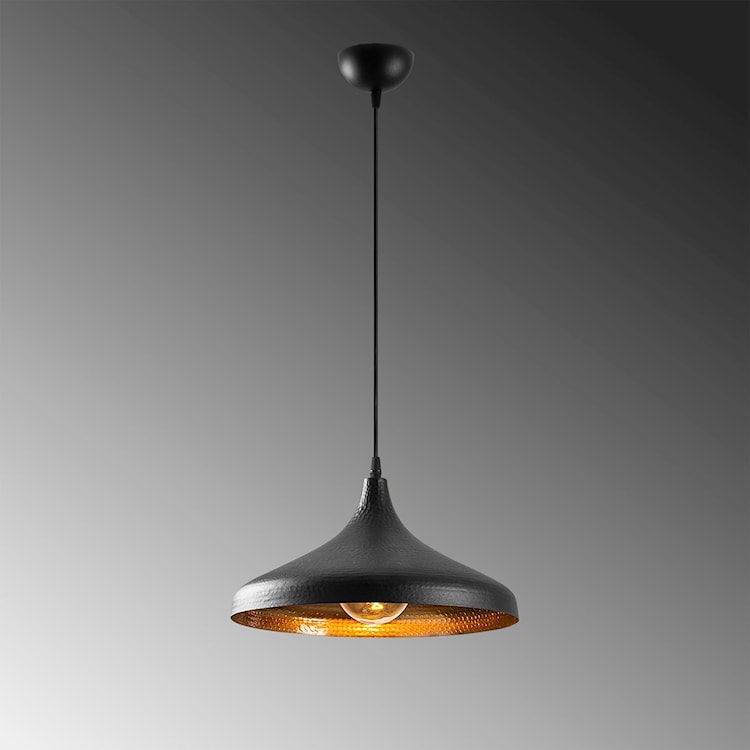 Lampa wisząca Haliness średnica 36 cm czarna  - zdjęcie 3