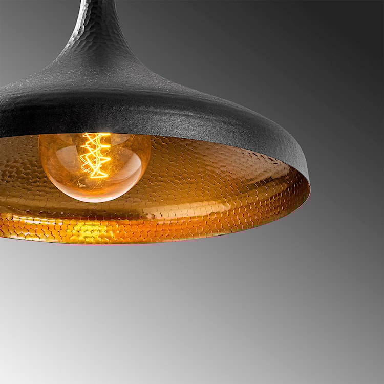 Lampa wisząca Haliness średnica 36 cm czarna  - zdjęcie 4