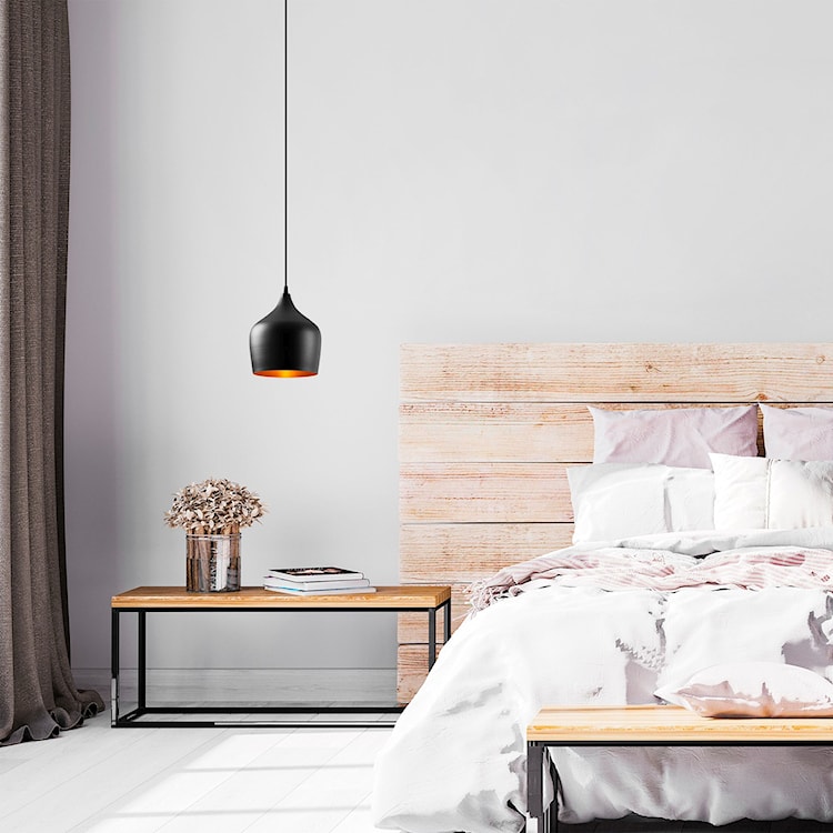 Lampa wisząca Excellada średnica 22 cm czarna  - zdjęcie 2