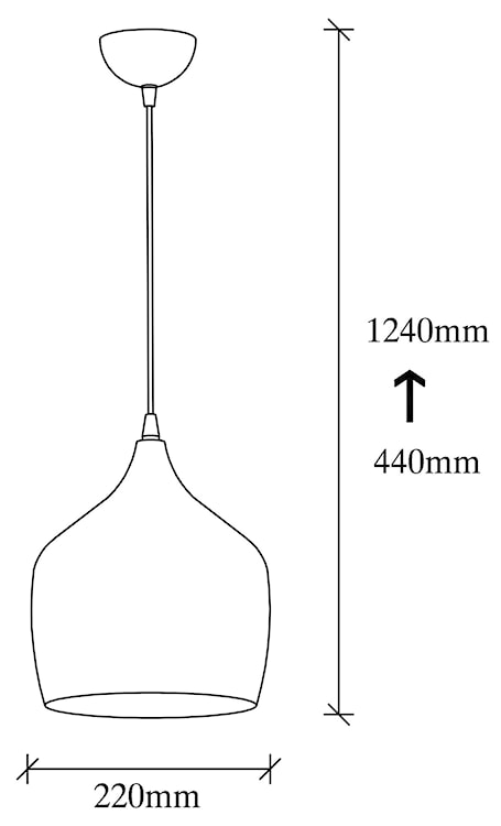 Lampa wisząca Excellada średnica 22 cm czarna  - zdjęcie 6