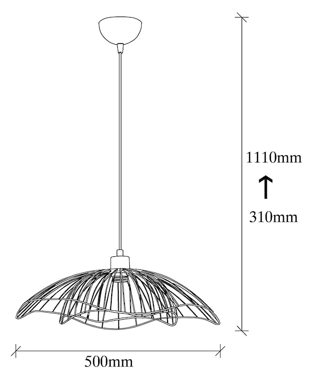 Lampa wisząca Bleriss średnica 50 cm złota  - zdjęcie 8