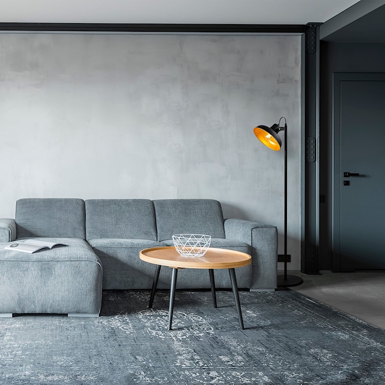 Lampa podłogowa Wellfran 145 cm czarna metalowa  - zdjęcie 2
