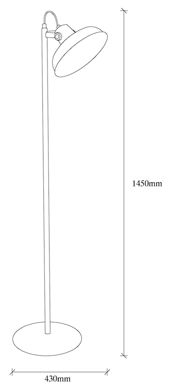 Lampa podłogowa Wellfran 145 cm czarna metalowa  - zdjęcie 4