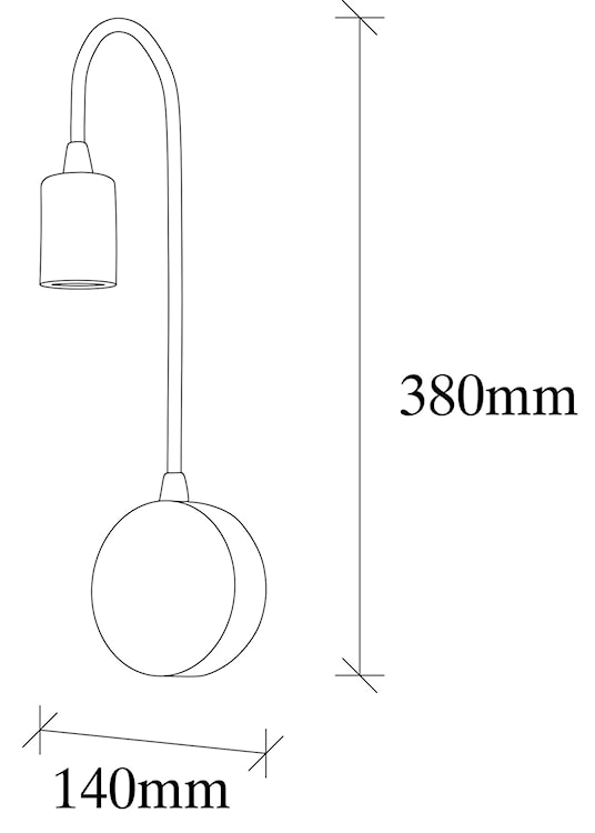 Lampa ścienna Vitags czarna metalowa  - zdjęcie 5