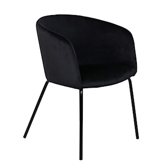 Krzesło tapicerowane Ressator czarny velvet