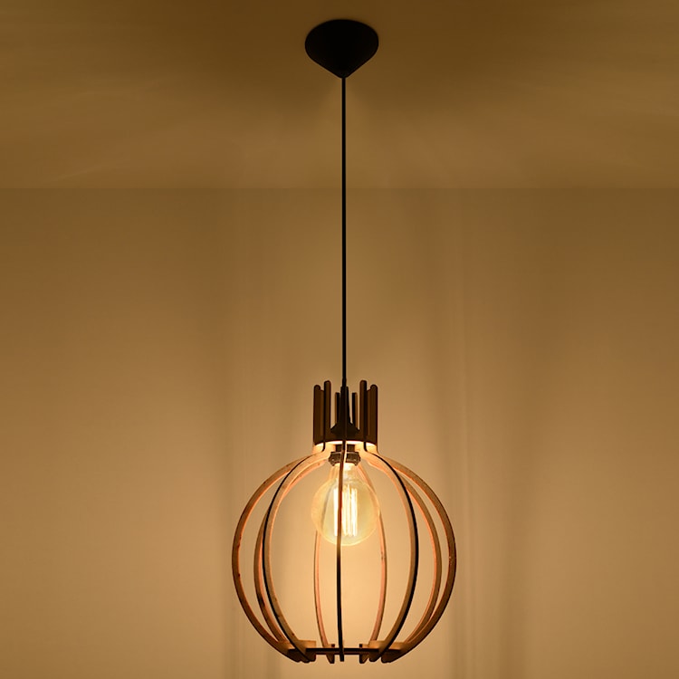 Lampa wisząca Fenna drewniana  - zdjęcie 3