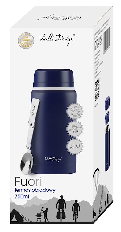 Termos obiadowy Fuori 750 ml granatowy  - zdjęcie 8