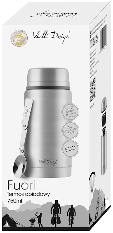 Termos obiadowy Fuori 750 ml srebrny matowy  - zdjęcie 7