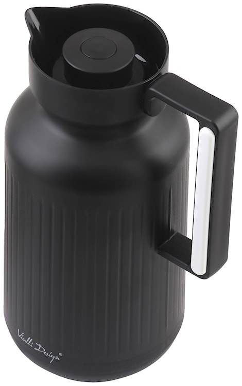 Termos z wkładem szklanym Lungo 1L czarny  - zdjęcie 8