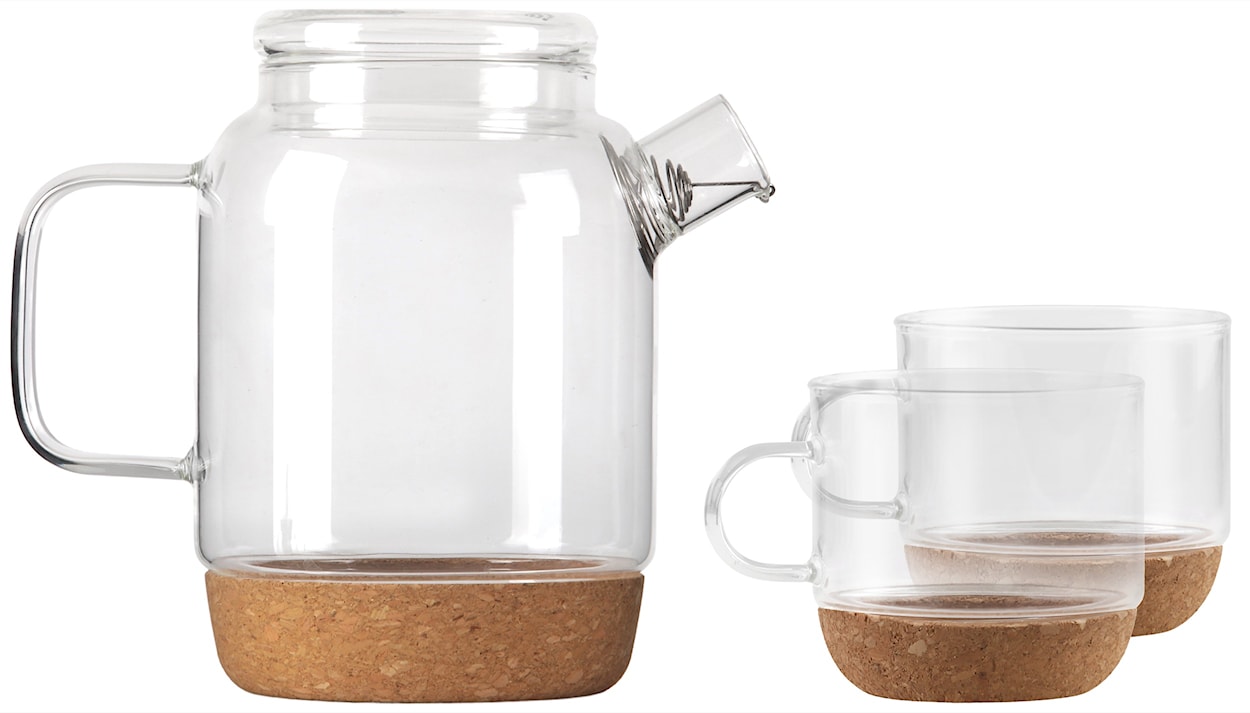 Zestaw dzbanek i 2 filiżanki z podstawkami Vilagio 800 i 250 ml 