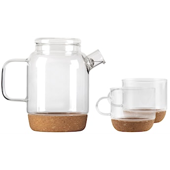 Zestaw dzbanek i 2 filiżanki z podstawkami Vilagio 800 i 250 ml