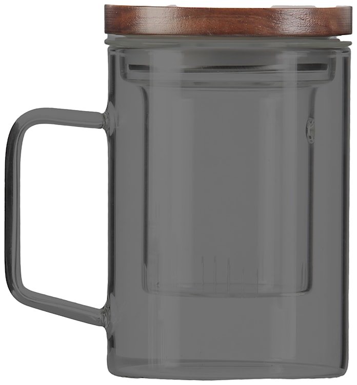 Szklanka z zaparzaczem Soho 350 ml grafitowa 
