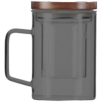 Szklanka z zaparzaczem Soho 350 ml grafitowa