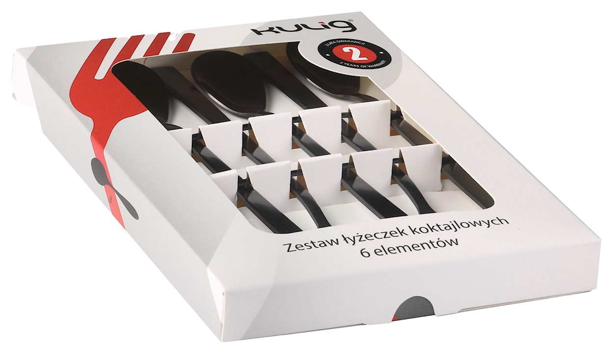 Zestaw 6 łyżeczek koktajlowych Piano czarne  - zdjęcie 6