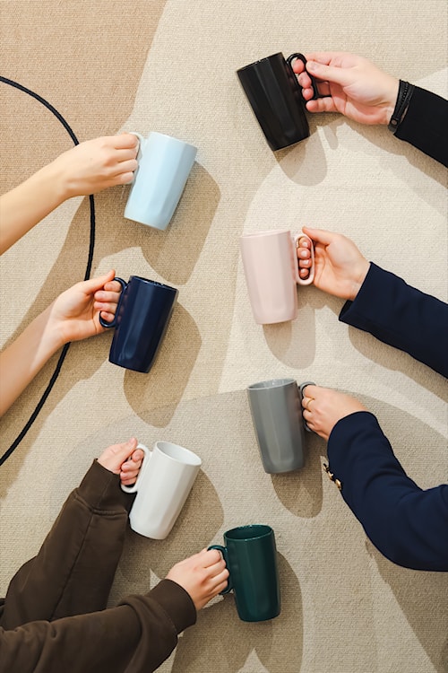 Zestaw 2 kubków Fuori 250 ml ceramiczne szare  - zdjęcie 5