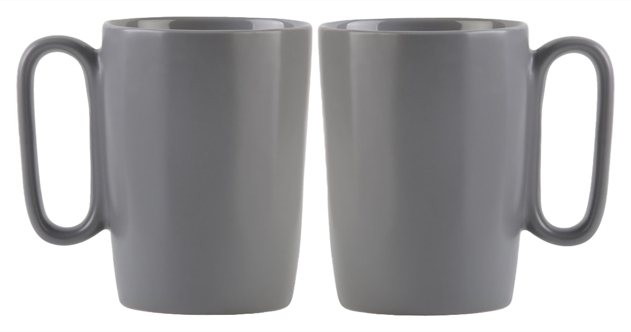 Zestaw 2 kubków Fuori 250 ml ceramiczne szare