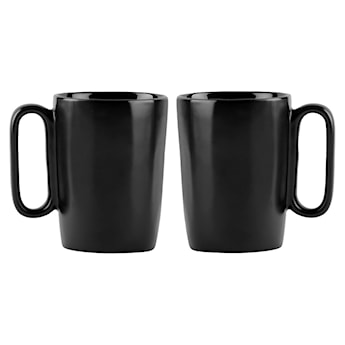Zestaw 2 kubków Fuori 250 ml ceramiczne czarne
