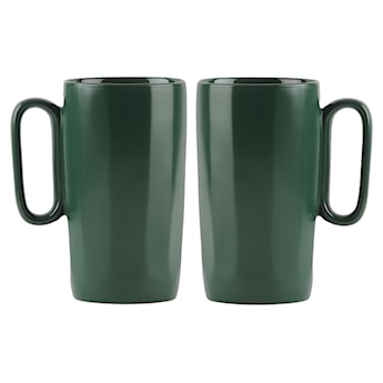 Zestaw 2 kubków Fuori 330 ml ceramiczne zielone