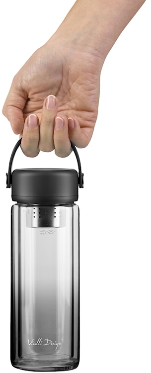 Butelka z zaparzaczem Fuori 350 ml czarna  - zdjęcie 9