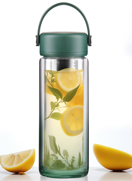 Butelka z zaparzaczem Fuori 350 ml zielona  - zdjęcie 5