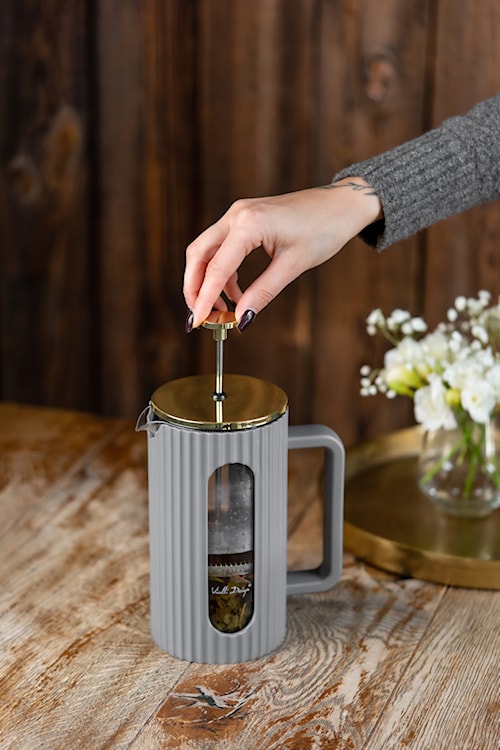 Zaparzacz do kawy i herbaty Livio 1L szary  - zdjęcie 2