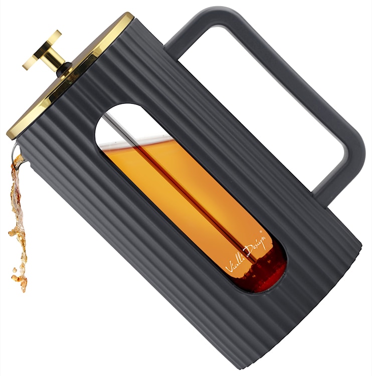 Zaparzacz do kawy i herbaty Livio 1L szary  - zdjęcie 8