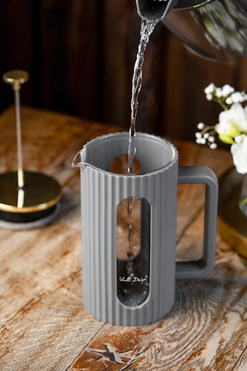 Zaparzacz do kawy i herbaty Livio 1L szary  - zdjęcie 5