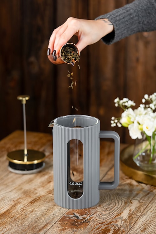 Zaparzacz do kawy i herbaty Livio 1L szary  - zdjęcie 6