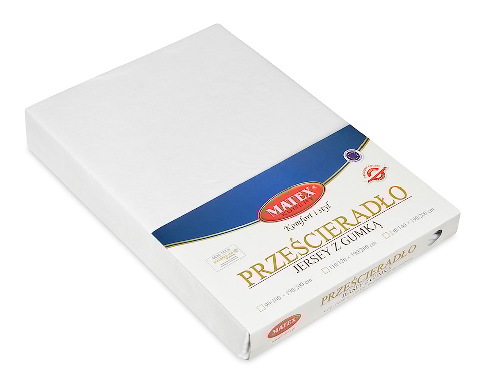 Prześcieradło jersey Herrent z gumą na materac 200x90 cm białe   - zdjęcie 6