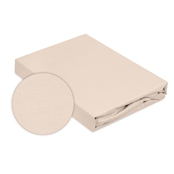 Prześcieradło jersey Herrent z gumą na materac 200x180 cm beżowe