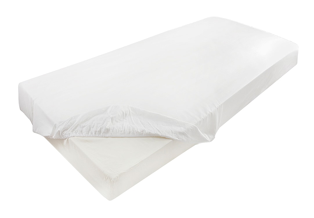 Prześcieradło jersey z lycrą Herrent  z gumą na materac 200x90 cm białe   - zdjęcie 6